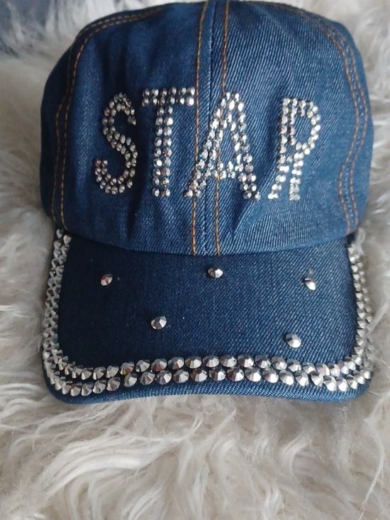 Denim Rhinestone Hat - Picture 11 of 11